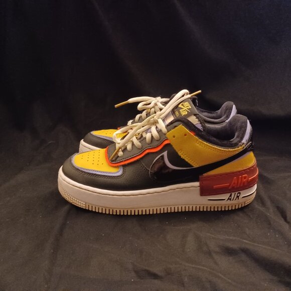 Nike Air Force 1 Shadow Sisters Dark Sulfur Sneaker Shoe Women's Size 7 - Picture 5 of 11